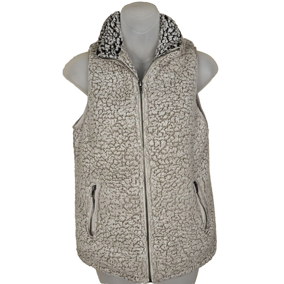 Thread And Supply Sherpa Arctic Vest Size XSmall Fleece Full Zip Pockets Outdoor - Picture 5 of 16